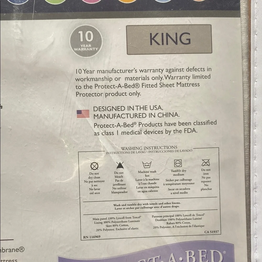 NIB “KING” Ultra Luxury Mattress Protector - White by LUX MATTRESS FIRM